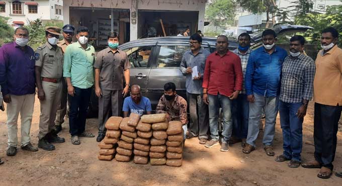 Two arrested with 34 kg ganja in Khammam
