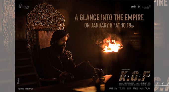 Makers unveil new poster of ‘KGF: Chapter 2,’ teaser to follow on Jan 8