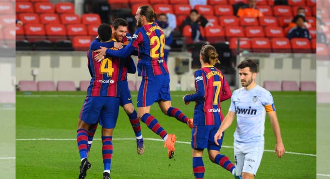 Lionel Messi equals Pele’s record of most goals for one club