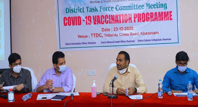 Khammam: Officials asked to prepare blueprint for Covid-19 vaccine drive
