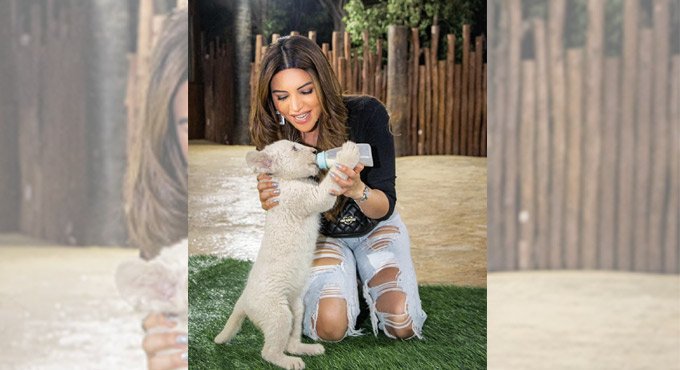 Shama Sikander visits Belhasa Farm in Dubai