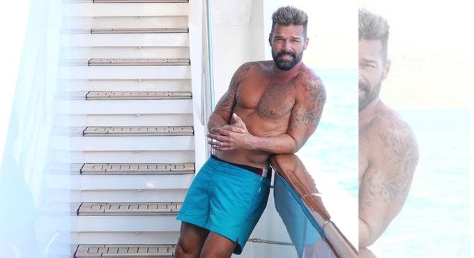 Singer Ricky Martin shows off youngest son Renn