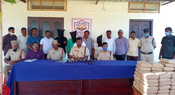 Suryapet: Ganja worth RS 24 lakh seized, three held