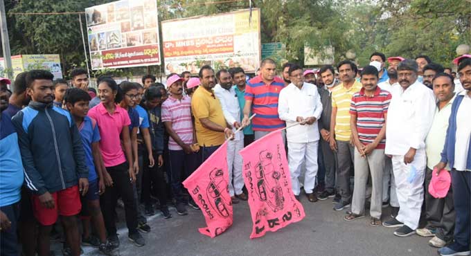 2K Run held  in Mancherial to mark National Youth Day