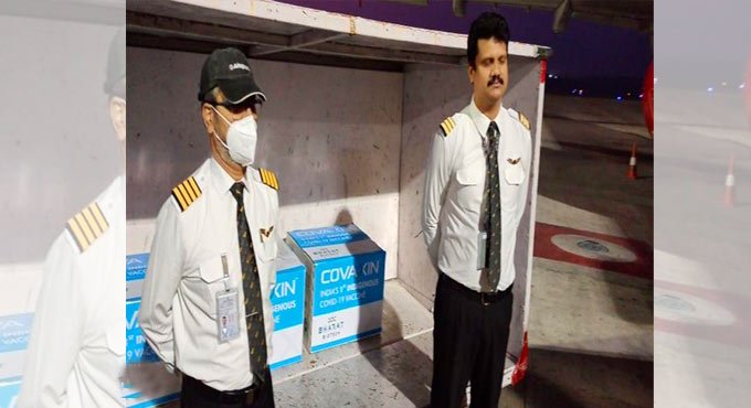 Air India carries Bharat Biotech Covid vaccine from Hyderabad to Delhi