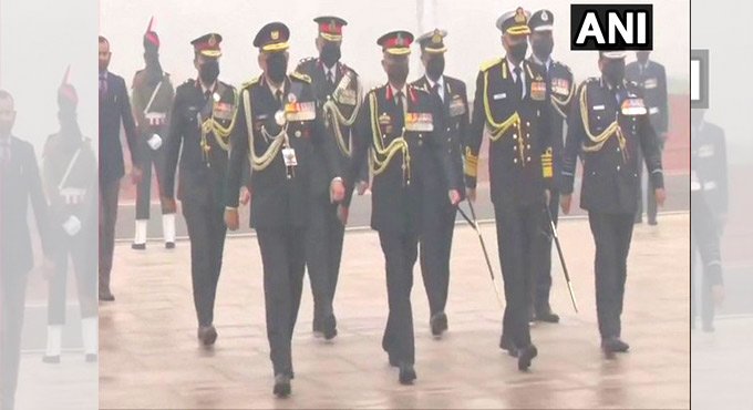 Army Day: CDS, Armed Forces chiefs pay tributes at National War Memorial