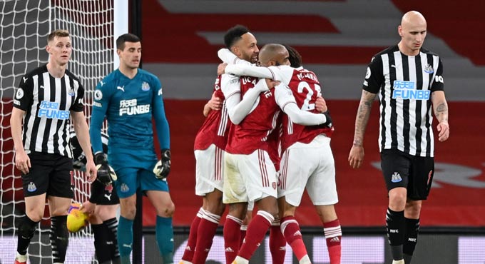 Aubameyang ends drought in Arsenal’s 3-0 win