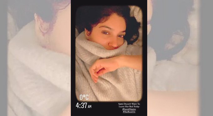 Bhumi Pednekar shoots for ‘Badhaai Do’ at Zero degree