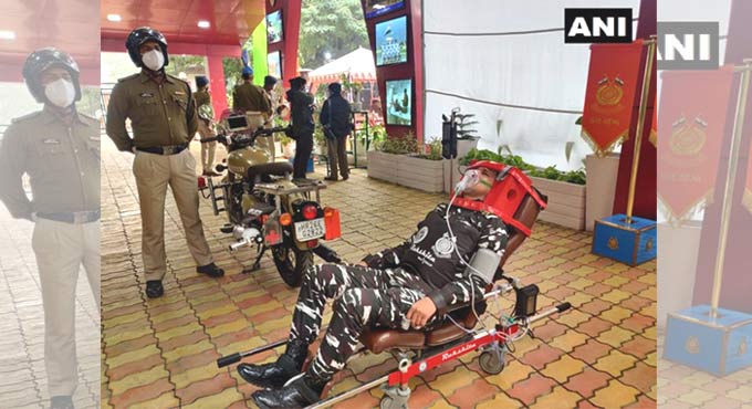 CRPF, DRDO launches bike ambulance ‘RAKSHITA’