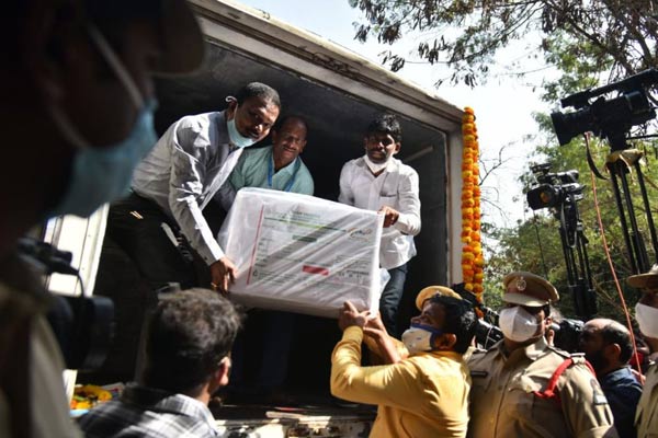 First doses of Covid vaccine arrive in Hyderabad on Tuesday