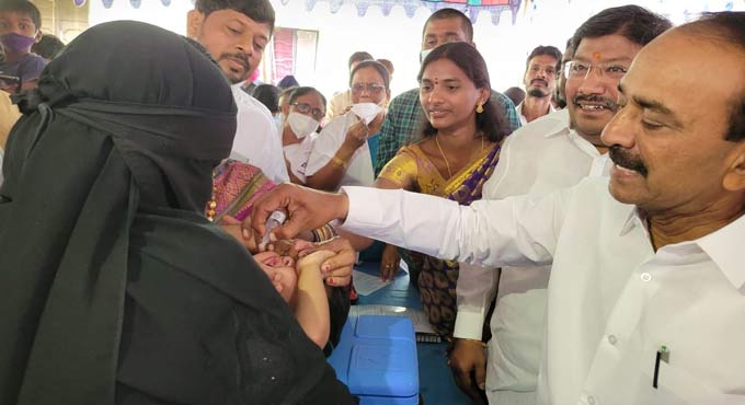 Pulse polio drive held across Telangana