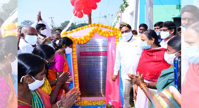 Errabelli inaugurates 50 2BHK houses at Mylaram village in Warangal