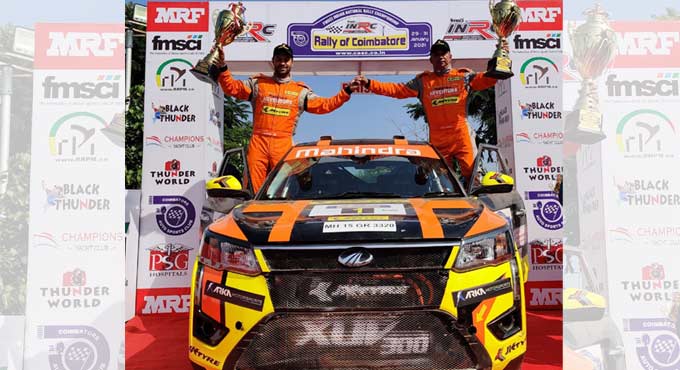 Gaurav Gill triumphs in Rally of Coimbatore