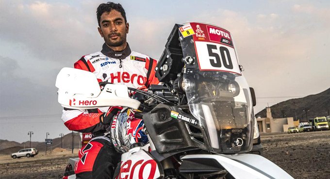 Indian rider CS Santosh suffers crash in Dakar Rally