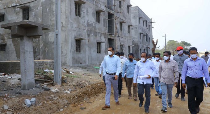 Khammam: KCR Towers with 1000 2 BHKs getting ready for inauguration