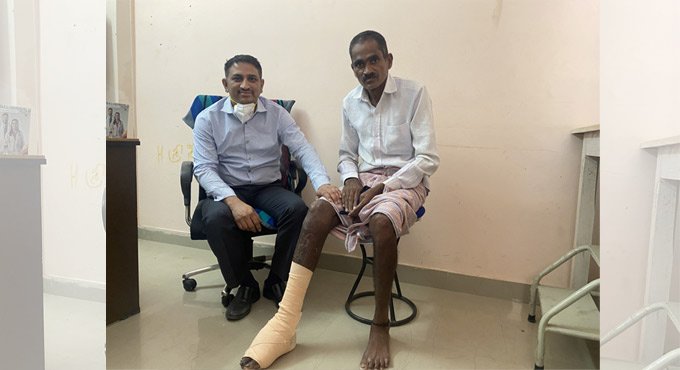 KIMS doctors salvage limb of a farmer