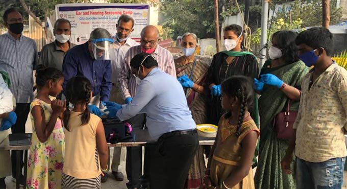 Hyderabad: Free hearing check-up held at Mudfort Huts Slum