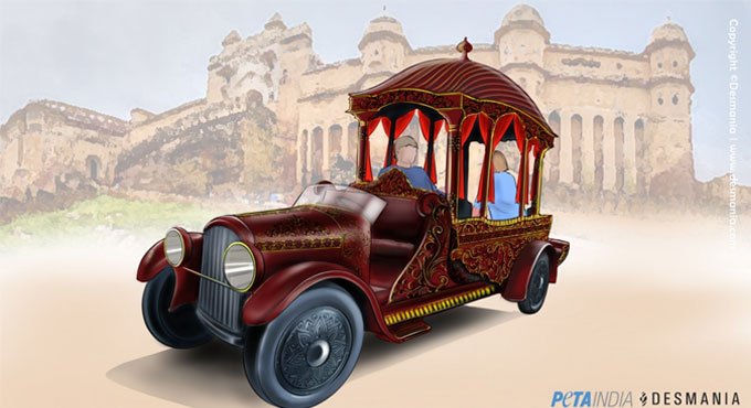 PETA India’s EV chariot design to replace elephants at Amer Fort