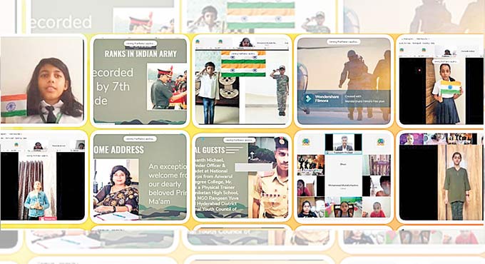 Students of Pallavi International pay tribute to Army through roleplay, songs