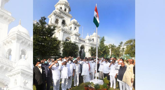 72nd R-Day celebrated with pomp and enthusiasm in Hyderabad