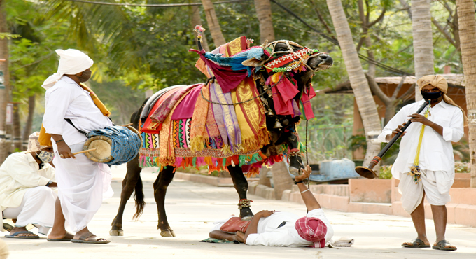 Shilparamam echoes with Sankranti Sandadi