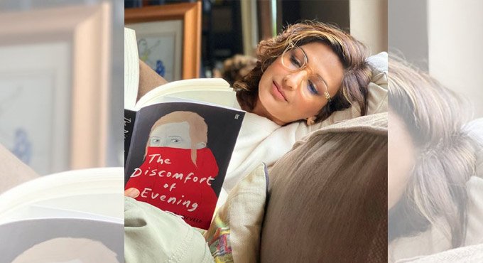 Sonali Bendre starts the new year reading a new book