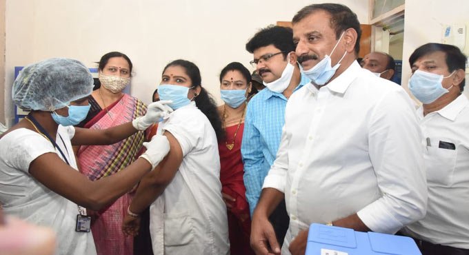 COVID vaccination drive launched in Sangareddy