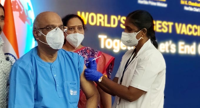 Vaccination for private hospitals’ staff begins in Hyderabad