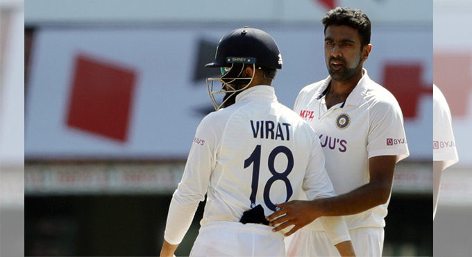 2nd Test: Kohli, Ashwin stretch India’s lead past 350