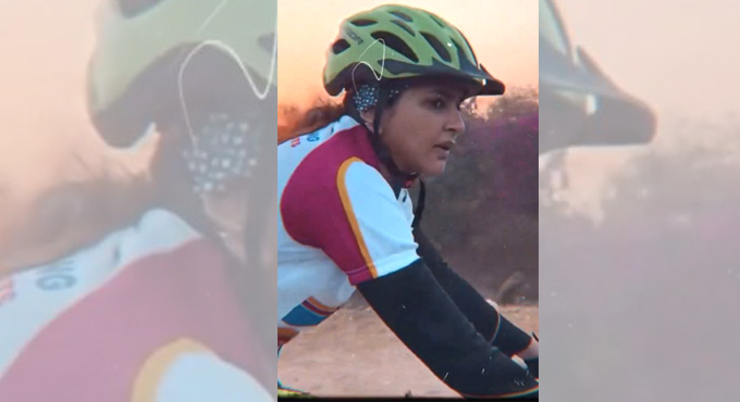 Actress Lakshmi Manchu cycles 100 km for a cause