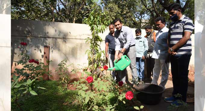 Sangareddy: Additional Collector Rajarshi Sha accepts Green India Challenge