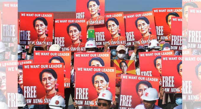 Aung San Suu Kyi’s detention extended as protests continue in Myanmar