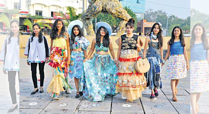 Surat students showcase garments made from waste