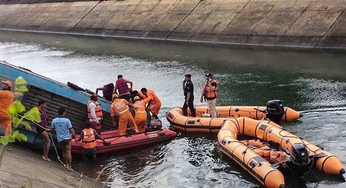 MP: 37 dead as bus falls into canal; rescue ops still on