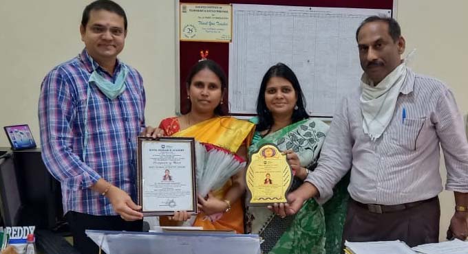 KITSW faculty gets Best Woman Scientist Award