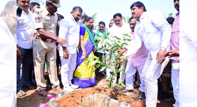 KCR birthday: Errabelli plants saplings as part of ‘Koti Vruksharchana’