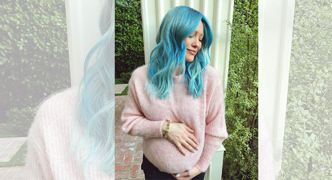 Hilary Duff debuts electric blue hair, says ‘gotta have fun somehow’