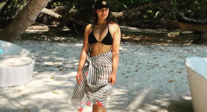 Ileana D’Cruz’s Andaman beach stroll in black bikini