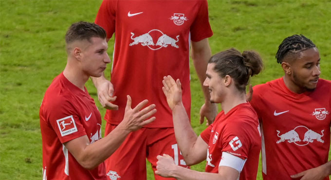 Leipzig cut Bayern’s lead to two points with 3-0 win over Hertha