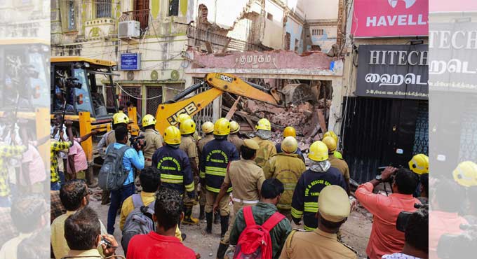 Tamil Nadu: 3 killed after two-storeyed building collapses in Madurai
