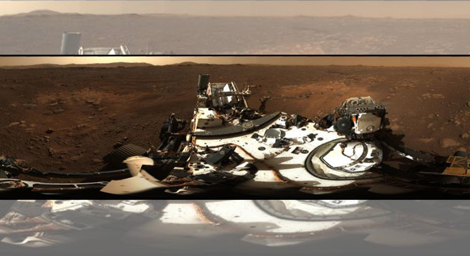 NASA releases panoramic view of Mars rover landing site