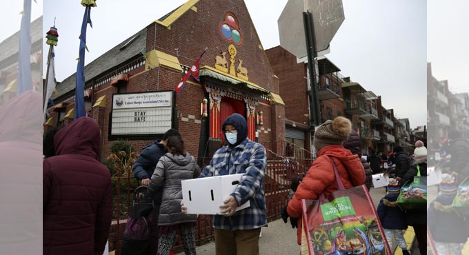 Buddhist temple food pantry a lifeline for Nepalese students