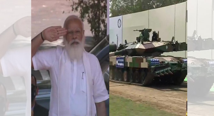 PM Modi hands over indigenous Arjun tank to Army