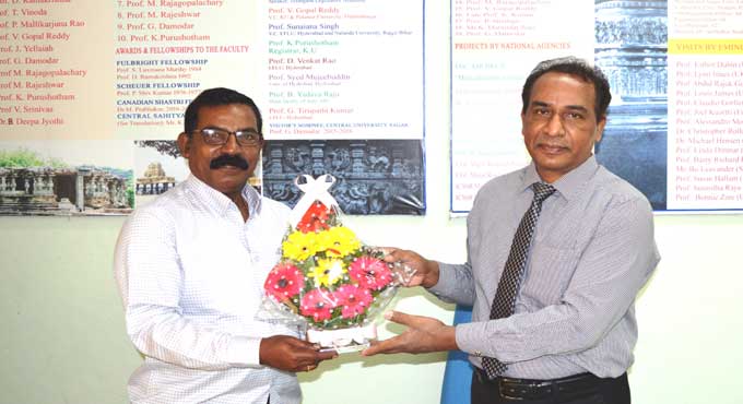 Warangal: Prof M Rajeshwar takes charge as HoD of English at KU