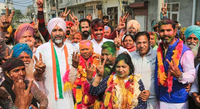 Congress sweeps municipal corporation polls in Punjab