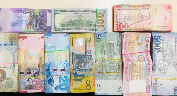 Watch: Foreign currency worth Rs 54 lakh seized at RGIA Hyderabad