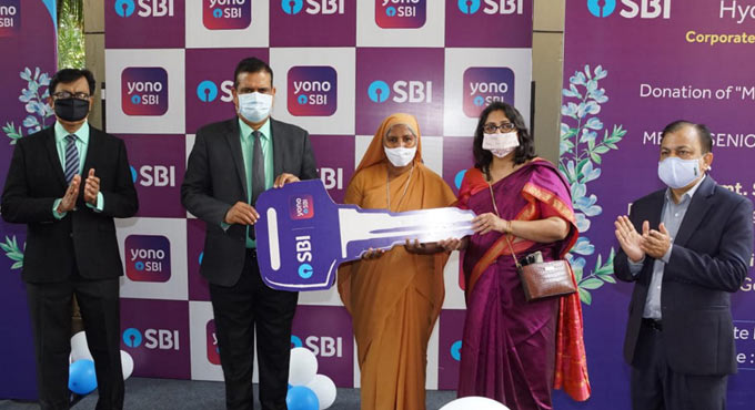 Hyderabad: SBI donates transport vehicles to NGOs
