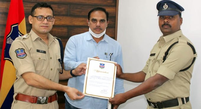 Kothagudem cops receive certificate of appreciation
