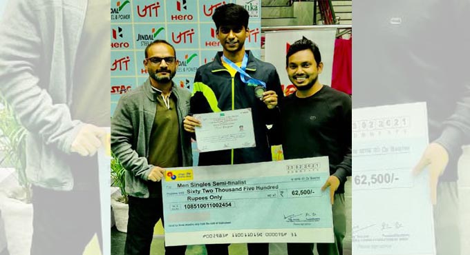 Snehit settles for bronze in UTT National Championship