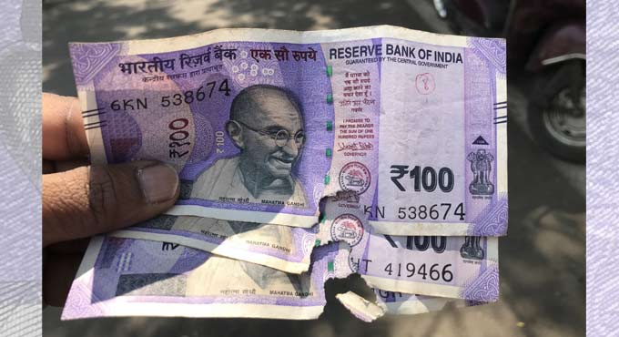 damaged currency